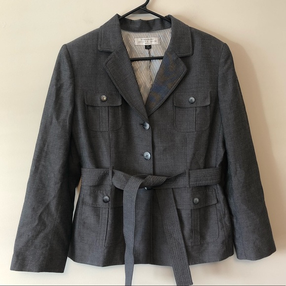 Tahari Jackets & Blazers - Tahari ASL Gray Short Trench
